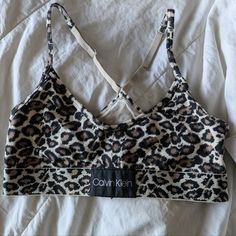 Questions? Leave A Comment Below! Leopard Bra, Printed Sports Bra, Womens Calvin Klein, Fitness Inspo, Cheetah Print, Brown Gold, Women's Intimates, Leopard Print, Calvin Klein