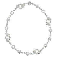 GRAFF DIAMOND NECKLACE This necklace has circular cut diamonds weighing a total of 34.46 carats very fine quality diamonds all set in 18k white gold, signed Graff, no. GN0000 .Length: 15.75 inches (40.0 cm), Graff Diamond Necklace, Graff Necklace, Life Necessities, Graff Jewelry, Graff Diamonds, 18k Gold Necklace, Gold Rings Fashion, Rings Fashion, Expensive Jewelry