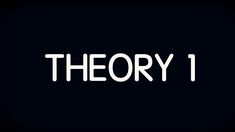 the word theory written in white on a black background