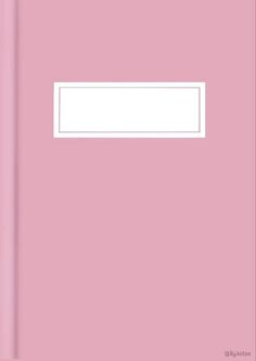 a pink binder with a white sticker on the front and bottom part of it