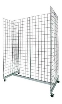 a large metal cage with wheels on it