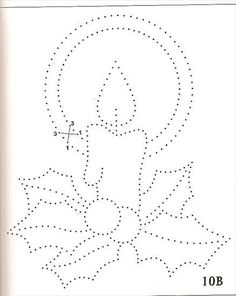 the cross stitch pattern is shown in black and white, with dots to make it look like