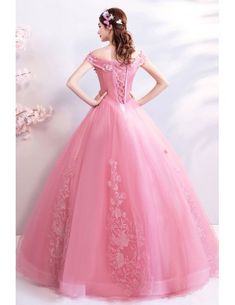 Spring Debutante Ball Fitted Gown, Fitted Spring Gown For Debutante Ball, Fitted Gown For Spring Debutante Ball, Fitted Gown For Debutante Ball In Spring, Pink Full-length Dress With Sweep Train, Full-length Pink Dress With Sweep Train, Spring Quinceanera Gown With Fitted Bodice, Pink Full-length Wedding Dress, Fitted Dresses For Quinceanera In Spring