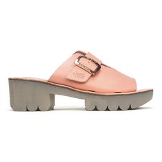 Fly London Mule | Leather Chunky Slip On Sandal (COZY445) | Simons – Simons Shoes Casual Slip-on Slides With Tang Buckle, Casual Tang Buckle Slip-on Slides, Spring Slides With Rectangular Buckle Closure, Modern Buckle Closure Mules For Spring, Casual Spring Mules With Buckle Closure, Modern Spring Mules With Tang Buckle, Casual Spring Slides With Tang Buckle, Casual Sandals With Rectangular Buckle For Spring, Casual Mules With Buckle Closure And Block Heel