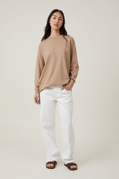 Brody Oversized Long Sleeve TopCotton On Women - Brody Oversized Long Sleeve Top - Light MochaCotton On | Women | Clothing | Tops | Long SleeveCotton On | Women | Clothing | Tops | Long SleeveCotton On | Women | Clothing | Tops | Long Sleeve Relaxed Oversized Cream Top, Oversized Cream Relaxed Top, Oversized Brown Long Sleeve Top, Relaxed Cream Tops For Fall, Cream Oversized Relaxed Top, Everyday Taupe Top For Fall, Everyday Long Sleeve Brown Top, Brown Long Sleeve Top For Everyday, Beige Long Sleeve Tops With Relaxed Fit