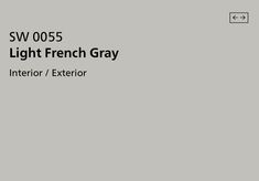 an image of a light french gray interior / exterior cover with the words sw 005