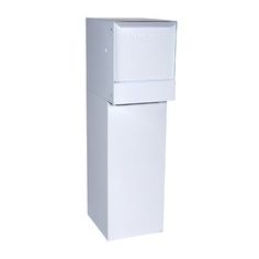 a white water dispenser on a white background