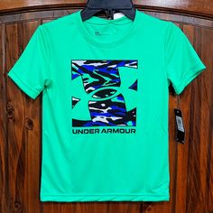 Nwt Bin Ss Casual Green Under Armour Top, Casual Green Tops By Under Armour, Boys Athletic Outfits, Summer Closet, Under Armour Shirts, Boy Tees, Boys Clothes, Athletic Outfits, Nike Shirts