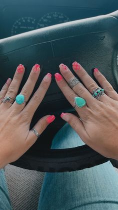 Boho Nails Almond Shape, Hot Pink And Checkered Nails, Preppy Western Nails, Juice Wrld Nails Acrylic, Western Punchy Nails Designs, Boho Western Nails Simple, Western Pink Nails