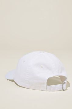 It Doesn't Get More Now Than The Strap Back Dad Hat. It Boasts A '90S Inspired Fit, Multiple Colours And The Kind Of Detailing That Allows You To Team It With Any Outfit.Cotton On Men - Dad Hat - White/Hotel ParadisoCotton On | Men | Accessories | HatsCotton On | Men | Accessories | HatsCotton On | Men | Accessories | Hats White Snapback Hat With Curved Visor For Summer, White Curved Visor Snapback Hat For Summer, White Sporty Snapback Hat For Spring, White Curved Visor Hat For Beach, Sporty Summer Dad Hat With Curved Visor, Sporty Dad Hat With Curved Visor For Summer, Sporty Curved Visor Dad Hat For Summer, White Casual Snapback Hat For Summer, Casual White Snapback Hat For Summer