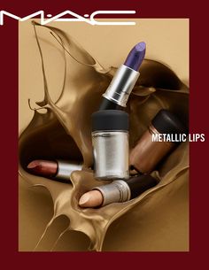 MAC Metallic Lips for Summer 2017 Mac Makeup Foundation, Mac Makeup Looks, Makeup Tutorial Mac, Makeup 2017, Metallic Lipstick, Vibe Tribe, Metallic Lips, Sunday Style, Lipstick Collection