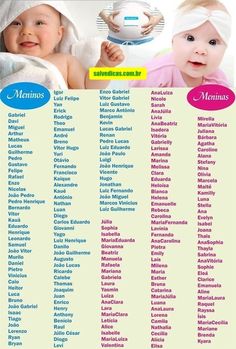 Nomes Compostos: 40 Ideias Lindas Para o Seu Bebê Baby Boy Name List, Cool Baby Girl Names, Names For Boys List, Gender Neutral Names, Baby Name List, Name List, Baby Boy Names