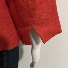 MaxMaraMade in ItalyUS Women's Size 12 (There is no size tag so I just used my measurements below to determine fit)Red tone orange with a little hint of yellow linen collared jacket with two buttons. Good condition. Please see pictures for details. The material tag has been cut out but it is a linen jacket.MeasurementsShoulder | 16 inches seam to seam straight across back of the shirtSleeve | 23 inches center back of the shirt to the end of the cuffLength | 21.5 inches center base of the back of the collar to the end of the shirtChest Circumference | 21 inches x 2 = 42Please note that color may vary a small amount because of my lighting. If you have questions please ask and I would be happy to help! -Michelle Formal Orange Outerwear For Fall, Classic Orange Outerwear For Spring, Spring Formal Orange Outerwear, Orange Formal Outerwear For Spring, Formal Orange Outerwear For Spring, Fall Orange Blazer With Pockets, Red Spring Outerwear With Button Cuffs, Fitted Orange Blazer With Long Sleeves, Classic Long Sleeve Orange Outerwear