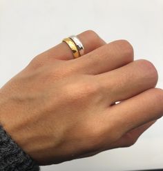 Gold Hammered Ring made of Gold Vermeil: 18k Gold over Solid 925 Sterling Silver ☞ made to last.Matching Pendant & Matching Earrings ☞ please ask me Details:• Gold Wedding Band • Dimensions: Band width ≈ 3.5mm, thickness ≈ 1.6mm• 18k Gold Vermeil SKU TE-019 Gold Sterling Silver Engraved Ring, Anniversary White Gold Jewelry With Simple Design, Anniversary White Gold Ring With Simple Design, Timeless Hammered Jewelry For Wedding, Timeless Hammered Wedding Jewelry, Minimalist Hammered Rings For Formal Occasions, Tarnish Resistant Double Band Rings For Gift, Gift Double Band Tarnish Resistant Rings, Modern Couple Rings Tarnish Resistant For Anniversary