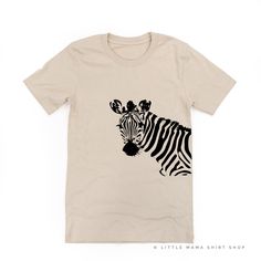 All Little Mama shirts are unisex sizing. They run slightly larger than typical women's shirts and slightly smaller than typical men's shirts. We recommend ordering your normal size for a regular fit. Please reference all size charts before purchasing.The default design color on this shirt is white, unless an option is given. Zoo Crew, Minimal Shirt Design, Zebra Shirt, Animal Conservation, Animal Graphic Tee, Mama Shirts, Animal Tshirt, Animal Shirts, Zoo Animals