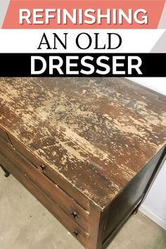 Do you want to give your bedroom a facelift, but don’t have the budget for new furniture? A DIY dresser makeover is a great way to go. Refinishing an old dresser is both cost effective and time efficient. Color Washed Wood, Vintage Bedroom Furniture, Stripping Furniture, Antique Bedroom Furniture, Diy Dresser Makeover, Country Chic Paint, Wood Steps, Diy Dresser