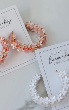 Flower Cluster Hoop Earrings Available in both White & Blush Variations Simple Post Backing Flower Cluster, Diff Eyewear, White Flower, Sale Items, White Flowers, Blush, Hoop Earrings, Flowers, White