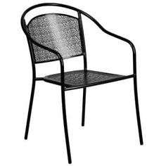 a black and white photo of a chair with armrests that are bent to the side