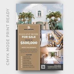 a real estate for sale flyer is shown