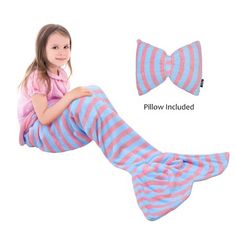 Catalonia premium kid mermaid tail blanket with bowknot pillow made of double-sided coral fleece fabric provide your children a comfortable and warm when sleeping in it. Adorable mermaid blanket with tail, like a sleeping bag ideal for fun and comfy. Make your kids dreams come true. Prefect gift for childrens birthday, Christmas gift. Ultra-soft touch for your skin, stay warm and cozy all year. Kids love it, parents love it, Perfect for playtime or naptime and can be used on the couch, for campi Fleece Mermaid Tail Blanket, Mermaid Tails For Kids, Fleece Pillow, Mermaid Tail Blanket, Blanket Pillow, Fleece Plaid, Snuggle Blanket, Mermaid Tails, Mermaid Blanket