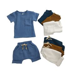 These unisex organic cotton baby separates are great for mixing and matching or staying just as they are. They are made from soft organic cotton that just gets better with age. They have a botton at the back of the neck for easy dressing and a cute drawstring on the elastic waist of the shorts. Organic Cotton Baby Clothes, Cotton Baby Clothes, Summer Baby Clothes, Baby Summer, Cotton Outfit, Perfect Summer Outfit, Organic Cotton Clothing, Clothes Summer, Organic Baby Clothes