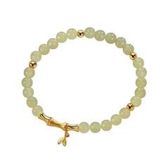 LOVCIA Beaded Bracelet with Imitation Hetian Jade and Bamboo Joint Design Elevate your style with the exquisitely crafted LOVCIA Beaded Bracelet. This unique piece blends traditional elegance with modern sophistication, making it a must-have accessory for any jewelry collection. Key Features: Exquisite Beads: Each bead measures 16mm and is finely crafted to imitate Hetian jade, renowned for its smooth texture and elegant green hue. Bamboo Joint Design: The bracelet features intricate bamboo join Elegant Hand-strung Crystal Bracelet For Meditation, Elegant Crystal Bracelet For Meditation, Elegant Gold Crystal Bracelet For Meditation, Jade Beaded Bracelets For Meditation, Adjustable Jade Pearl Bracelet With Round Beads, Beaded Jade Bracelet For Meditation, Jade Beaded Bracelet For Meditation, Elegant Round Beads Crystal Bracelet For Meditation, Elegant Crystal Bracelet With Round Beads For Meditation