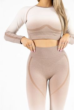 *Please note that once a product sells out, it will not be restocked, all products are limited edition* Who doesn’t love a little contouring? Seamless knit fabric allows for optimal performance while the high-waisted fit hugs your body. With the contouring and ombre dip-dye you’ll be one stylish fit chick! Under-Booty Contouring Front Thigh Contouring High-Waisted Ribbed Waistband Reflective Logo on Left Calf Ombre Dip-Dye Seamless Model is 5’8” and wears a size small Fit: Runs true to size Note Beige Seamless Compression Activewear, Beige Compression Seamless Activewear, Beige Seamless High Stretch Activewear, Compressive Beige Seamless Activewear, Compressive Seamless Beige Activewear, High Stretch Seamless Beige Activewear, Fitted Beige Seamless Activewear, Chest Contouring, Gym Bunny