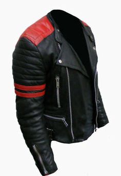 Striped Leather Jacket, Motorcycle Red, Black Rider, Haircuts Long, Leather Jacket For Men, Red Motorcycle, Boy Haircuts, Oc Outfits