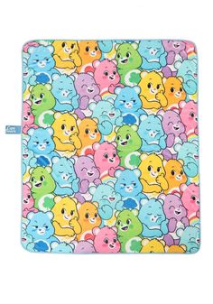 an ipad case with colorful teddy bears on it