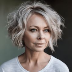 100+ Classic Short Haircuts for Older Women Short Curly Hairstyles For Women Over 50 Gray Hair Haircuts, Short Bob With Long Layers, Messy Bob Hairstyles For Fine Hair, Punk Rock Hairstyles For Women, Grey Hair Bob Older Women, Bixby Haircut, Textured Bob Short, Short Hairstyles For Long Faces, Bob Pixie Haircut