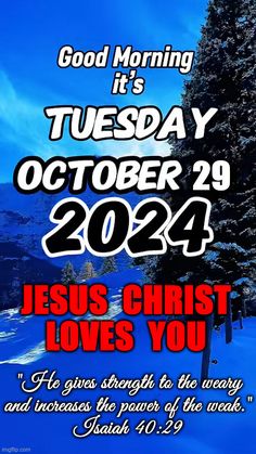 a poster with the words jesus christ loves you and an image of a pine tree