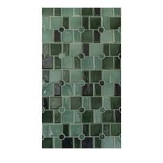 green and black tile with circles in the middle