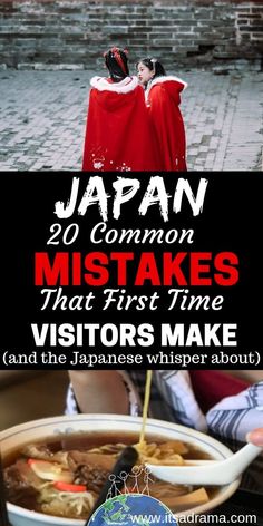 japanese food with the title japan 20 common misstakes that first time visitors make and the japanese whisper about