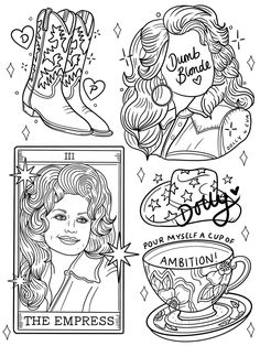 an adult coloring page with the words, i love you and two women holding coffee cups