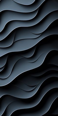 an abstract black background with wavy lines