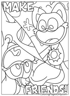 an angry bird coloring page with the words make friends