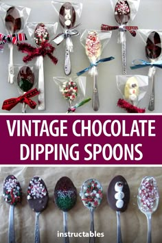 vintage chocolate dipping spoons are the perfect way to use up those old spoons