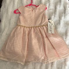 Nwt Pippa & Julie Pink W/ Gold Dress 24 Months Holiday Pink Sleeveless Princess Dress, Pink Princess Dress For Dress-up Holiday, Pink Holiday Dresses For Festive Occasions, Spring Holiday Princess Dress, Holiday Princess Dress For Spring, Fitted Pink Princess Dress For Festive Occasions, Pink Princess Dress For Festive Spring Occasions, Spring Sleeveless Princess Dress For Holiday, Spring Holiday Sleeveless Princess Dress