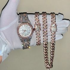 Rose Gold Round Metal Jewelry And Watches, Ice Watch, Mens Wrist Watches, Watch Bracelet, Arbonne, Cuban Chain, Wristwatch Men, Gold Jewelry Fashion, Wrist Watches