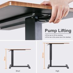 the height and width of a standing desk