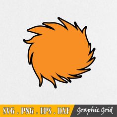 an orange hair clipart with the text svg png eps dxf