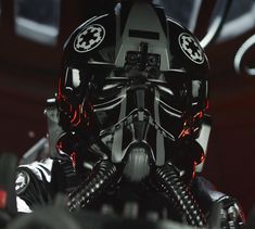 darth vader helmet in star wars the old republic with red light coming from behind