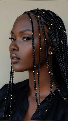 Box braids with beads African Culture Hairstyles, Trendy Braided Hairstyles Black, Fairy Braids Hairstyles Black, Black Protective Hairstyles Natural, Long Braids Hairstyles For Black Women, Rain Braids, Diy Hair Styles Black Women, Afro Shapes For Women, 4c Natural Hairstyles Long