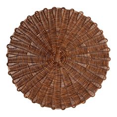 a brown wicker basket is shown against a white background