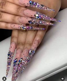 Super Cute Nails, Nails Design With Rhinestones, Long Square Acrylic Nails, Pink Acrylic Nails, Square Acrylic Nails