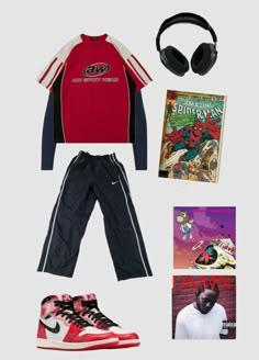 Miles Morales Streetwear, Mile Morales Aesthetic, Miles Morales Fashion, Spider Man Jordan 1s Outfit, Miles Morales Inspired Fit, Miles Morales Sweater, Miles Morales Fit, Miles Morales Style Outfit, Miles Morales Inspired Outfit Ideas