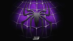 the amazing spider - man logo in purple