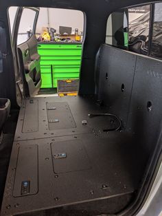 the back end of a vehicle with its cargo compartment open