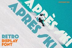 a man riding a snowboard down the side of a snow covered slope with words above him