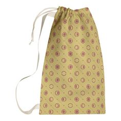 a drawsack bag with circles on it